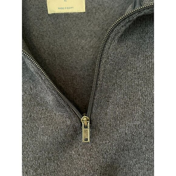 Old Navy Men's Quarter Zip Pullover Long Sleeve Knit Sweatshirt Navy Blue Sz XL - Picture 7 of 9